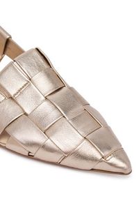 HÖGL Baleriny 1-101931 Złoty. Kolor: złoty. Materiał: skóra #4