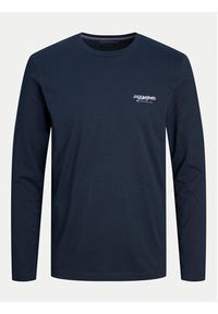 Jack & Jones - Jack&Jones Longsleeve Alvis 12259735 Granatowy Standard Fit. Kolor: niebieski. Materiał: bawełna. Długość rękawa: długi rękaw #7