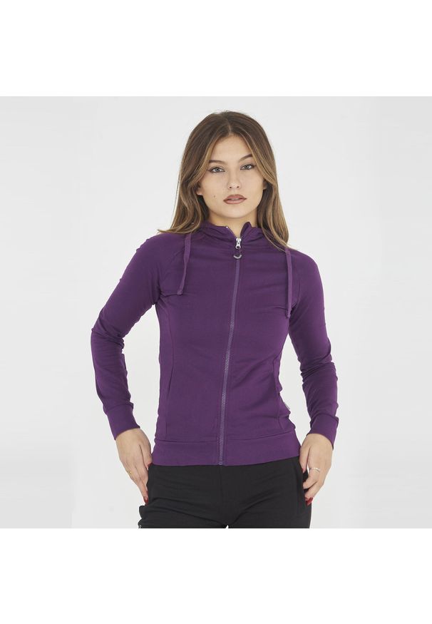 LEGEA - Bluza sportowa z zamkiem DAIR fioletowa. Kolor: fioletowy. Materiał: bawełna. Długość rękawa: długi rękaw. Długość: długie. Sport: fitness
