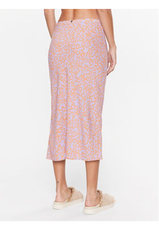 Roxy Spódnica midi ERJWK03140 Różowy Regular Fit. Kolor: różowy. Materiał: wiskoza