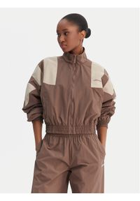 Adidas - adidas Bluza Blocked Washed KD8787 Brązowy Oversize. Kolor: brązowy. Materiał: syntetyk #1