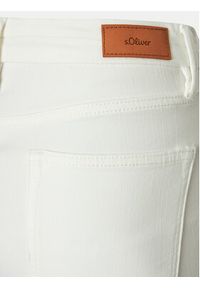 s.Oliver Jeansy 2140833 Biały Slim Fit. Kolor: biały