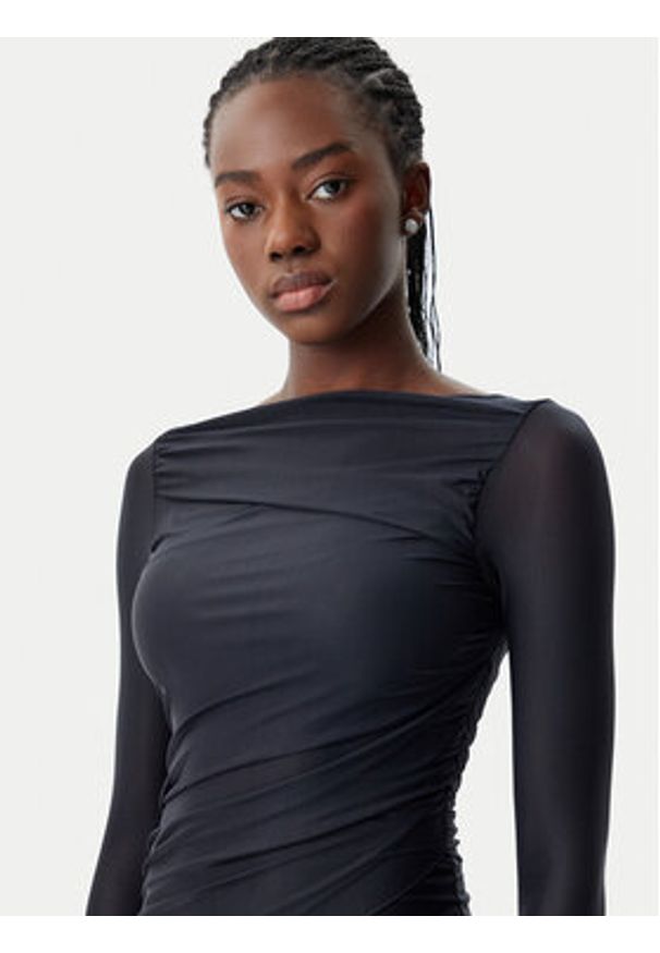 Pinko - PINKO Sukienka koktajlowa 104838 A2H1 Z99 Czarny Slim Fit. Kolor: czarny. Materiał: syntetyk. Styl: wizytowy
