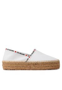 Love Moschino - LOVE MOSCHINO Espadryle JA10323G1GIA0100 Biały. Kolor: biały. Materiał: materiał