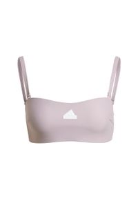 Adidas - Góra Bikini Iconisea Versatile Bandeau. Kolor: fioletowy, różowy, biały, wielokolorowy. Materiał: materiał