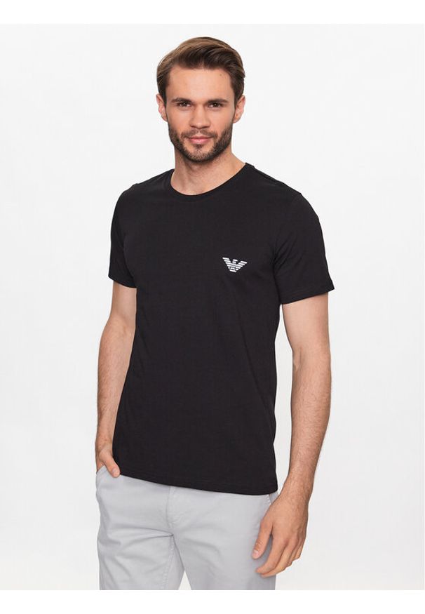 Emporio Armani Underwear T-Shirt 211818 3R476 21821 Czarny Regular Fit. Kolor: czarny. Materiał: bawełna