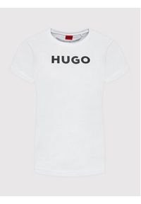 Hugo T-Shirt 50473813 Biały Slim Fit. Kolor: biały. Materiał: bawełna