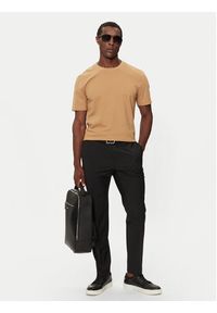 BOSS - Boss T-Shirt Tiburt 240 50452680 Beżowy Regular Fit. Kolor: beżowy. Materiał: bawełna #5