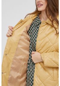 Answear Lab kurtka damska kolor beżowy przejściowa oversize. Kolor: beżowy. Materiał: materiał. Wzór: gładki. Styl: wakacyjny #6
