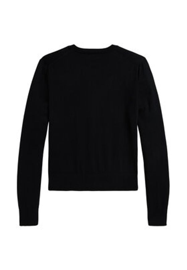 Polo Ralph Lauren Kardigan 211971871005 Czarny Slim Fit. Typ kołnierza: polo. Kolor: czarny. Materiał: bawełna