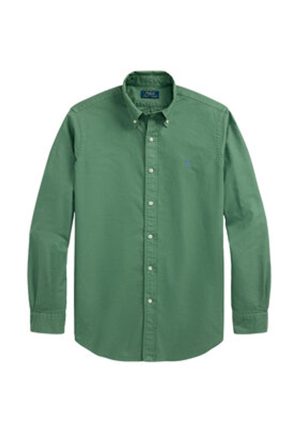 Polo Ralph Lauren Koszula 710804257056 Zielony Slim Fit. Typ kołnierza: polo. Kolor: zielony. Materiał: bawełna