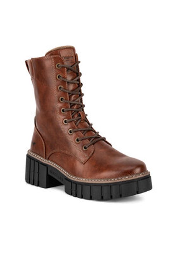 Mustang Trzewiki 1447-506 Brązowy. Kolor: brązowy. Materiał: materiał