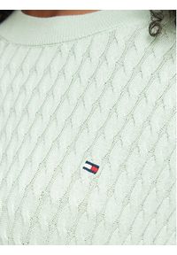 TOMMY HILFIGER - Tommy Hilfiger Sweter WW0WW44993 Zielony Regular Fit. Kolor: zielony. Materiał: bawełna #3