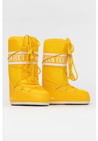 Moon Boot - Śniegowce Nylon 14004400.MOON.BOOT.NYLO-CREAM. Nosek buta: okrągły. Zapięcie: sznurówki. Kolor: żółty. Materiał: nylon #2