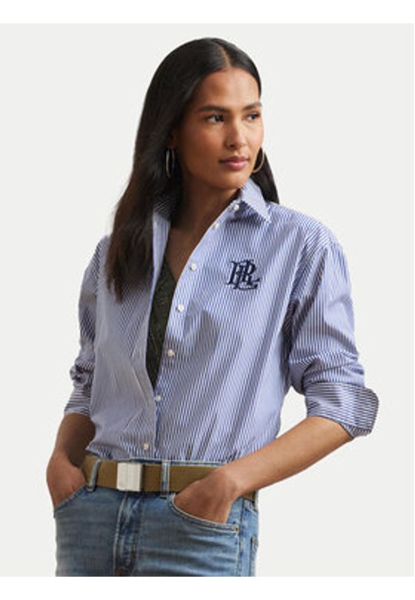 Lauren Ralph Lauren - LAUREN RALPH LAUREN Koszula 200932539001 Niebieski Relaxed Fit. Kolor: niebieski. Materiał: bawełna