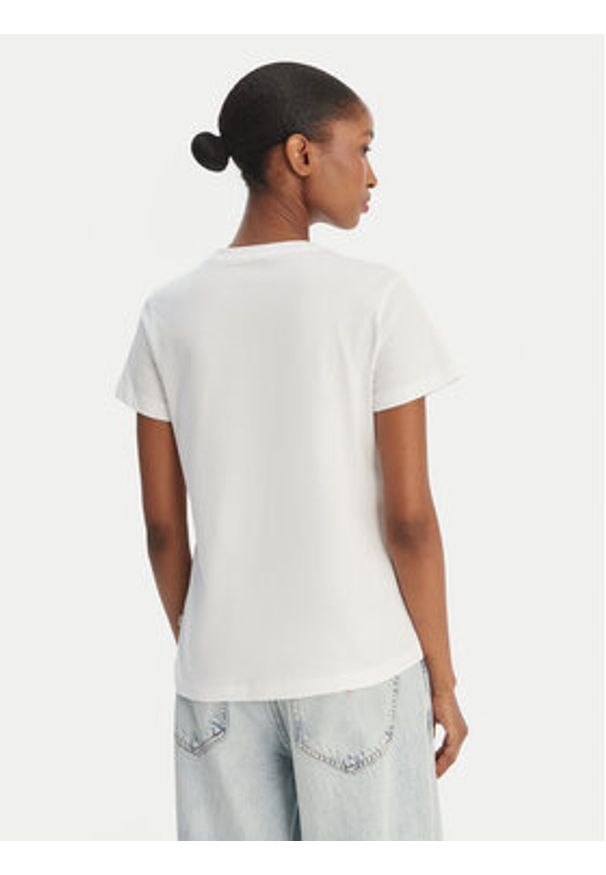 Guess Jeans T-Shirt W6GIC5 K8HM0 Biały Regular Fit. Kolor: biały. Materiał: bawełna