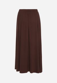 Born2be - Brązowa Bawełniana Spódnica o Rozkloszowanym Kroju Tusnara. Kolor: brązowy. Materiał: bawełna #3