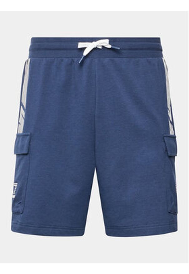 EA7 Emporio Armani Szorty sportowe 3RPS55 PJLIZ 1554 Granatowy Regular Fit. Kolor: niebieski. Materiał: bawełna, syntetyk. Styl: sportowy