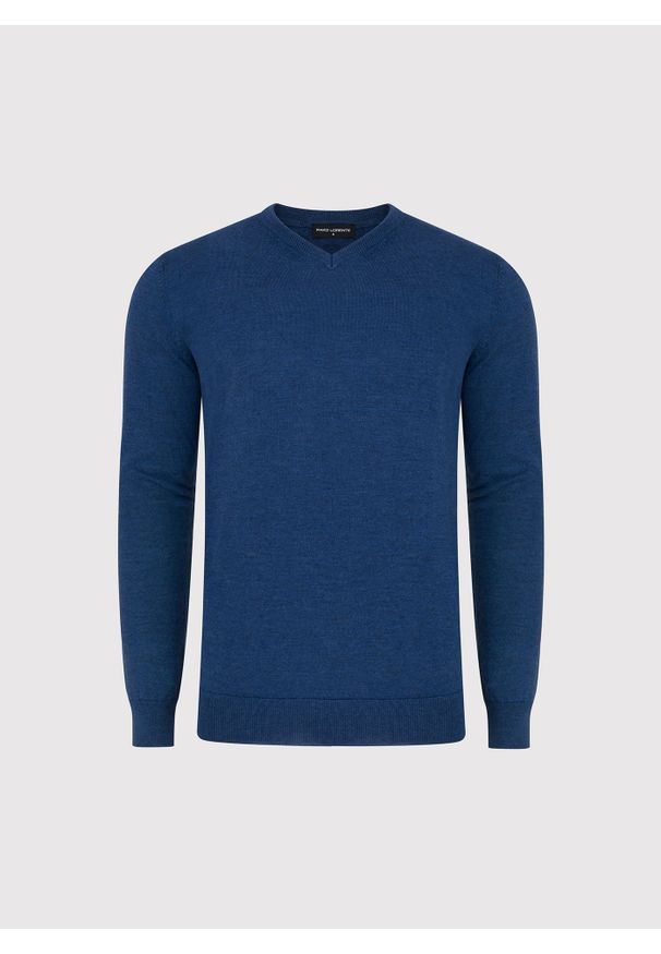 Pako Lorente - PAKO LORENTE - Wełniany sweter w kolorze granatowym. Okazja: na co dzień. Kolor: zielony, beżowy, niebieski. Materiał: wełna. Sezon: jesień. Styl: casual