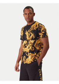 Versace Jeans Couture T-Shirt 80GAH6S0 JS543 Czarny Regular Fit. Kolor: czarny. Materiał: bawełna #1
