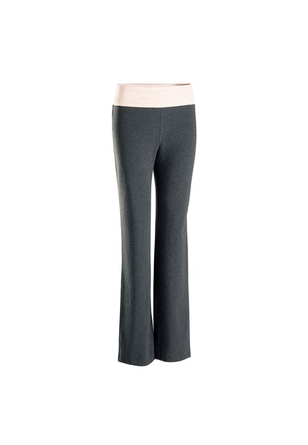 KIMJALY - Spodnie do jogi damskie Kimjaly. Kolekcja: moda ciążowa. Kolor: różowy. Materiał: bawełna, materiał, elastan. Sport: joga i pilates