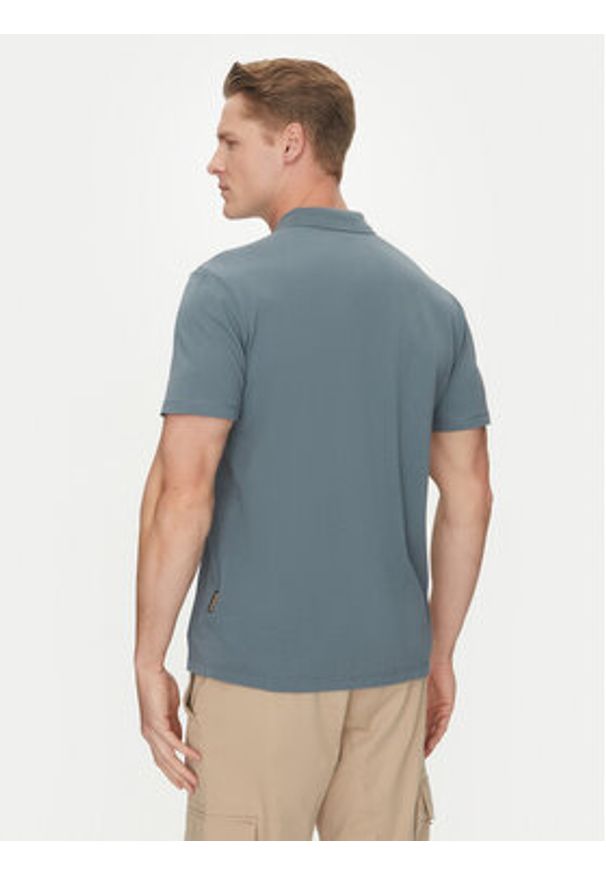 Napapijri Polo Ealis NP0A4H8B Niebieski Regular Fit. Typ kołnierza: polo. Kolor: niebieski, szary. Materiał: bawełna