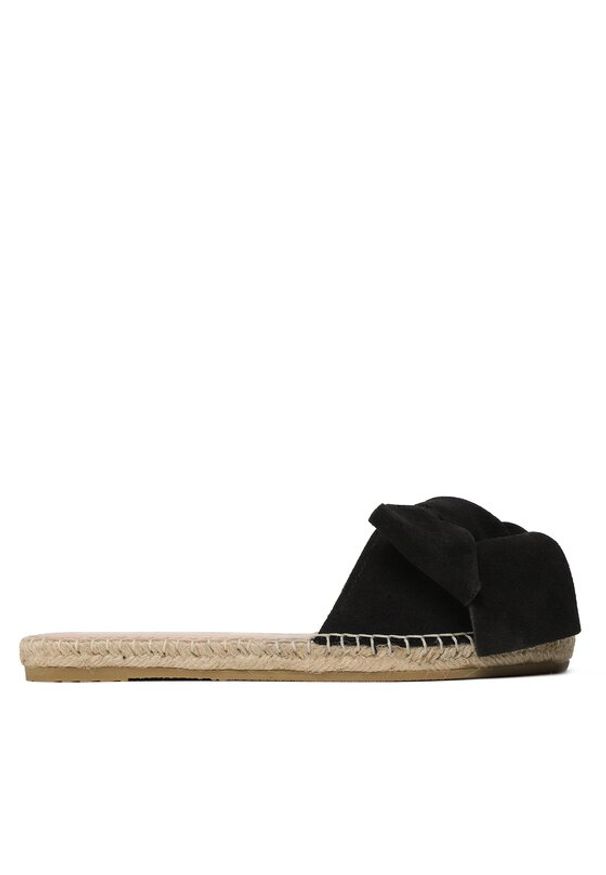 Manebi Espadryle Sandals With Bow K 1.0 J0 Czarny. Kolor: czarny. Materiał: zamsz, skóra