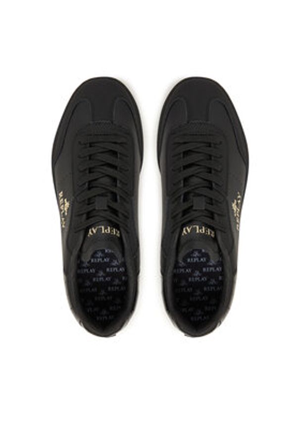 Replay - REPLAY Sneakersy GWSD8.000.C0006L Czarny. Kolor: czarny. Materiał: skóra