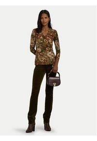 Lauren Ralph Lauren - LAUREN RALPH LAUREN Bluzka 200951314001 Zielony Regular Fit. Kolor: zielony. Materiał: syntetyk #4