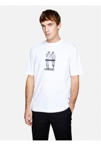 Sisley T-Shirt 3I1XS103I Biały Regular Fit. Kolor: biały. Materiał: bawełna