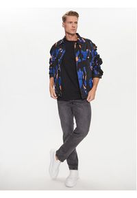 Karl Lagerfeld Jeans Kurtka jeansowa 231D1450 Kolorowy Relaxed Fit. Materiał: jeans, bawełna. Wzór: kolorowy
