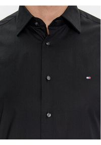 TOMMY HILFIGER - Tommy Hilfiger Koszula Cl Flex Poplin Rf Shirt MW0MW31219 Czarny Regular Fit. Kolor: czarny. Materiał: bawełna