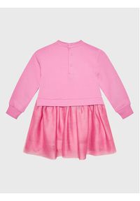 Guess Sukienka codzienna A3RK08 KA6V0 Różowy Regular Fit. Okazja: na co dzień. Kolor: różowy. Materiał: bawełna. Typ sukienki: proste. Styl: casual #2