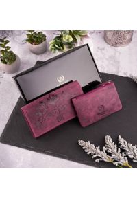 Zestaw prezentowy PAOLO PERUZZI różowy ZUP-39-CHR. Kolor: różowy. Materiał: skóra #1