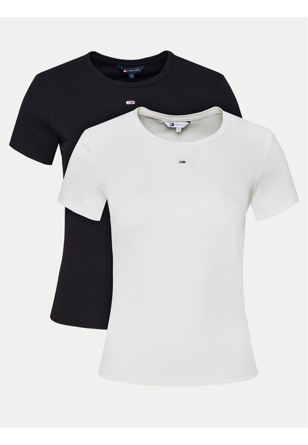 Tommy Jeans Komplet t-shirtów DW0DW21430 Kolorowy Slim Fit. Materiał: bawełna. Wzór: kolorowy