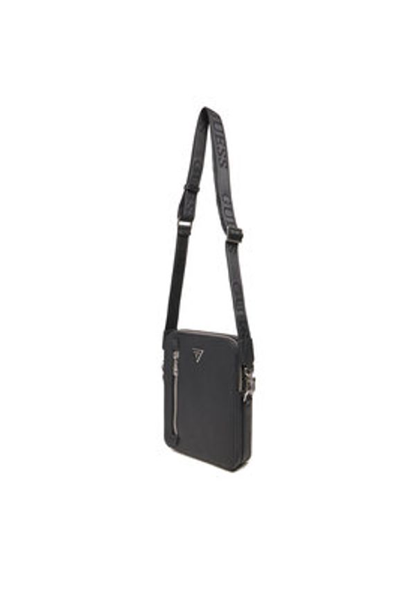 Guess Saszetka HMTOGR P5218 Czarny. Kolor: czarny. Materiał: skóra