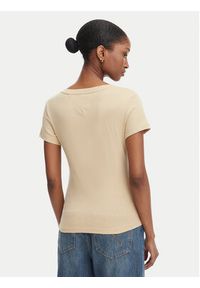 Tommy Jeans T-Shirt DW0DW20458 Beżowy Slim Fit. Kolor: beżowy. Materiał: bawełna #2