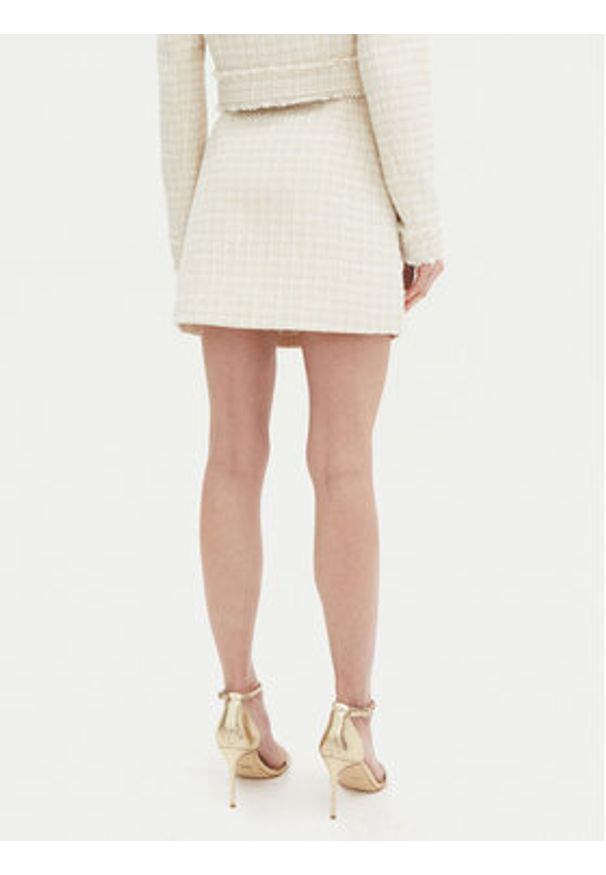 Guess Spódnica mini W5RD63 WGW82 Beżowy Regular Fit. Kolor: beżowy. Materiał: syntetyk
