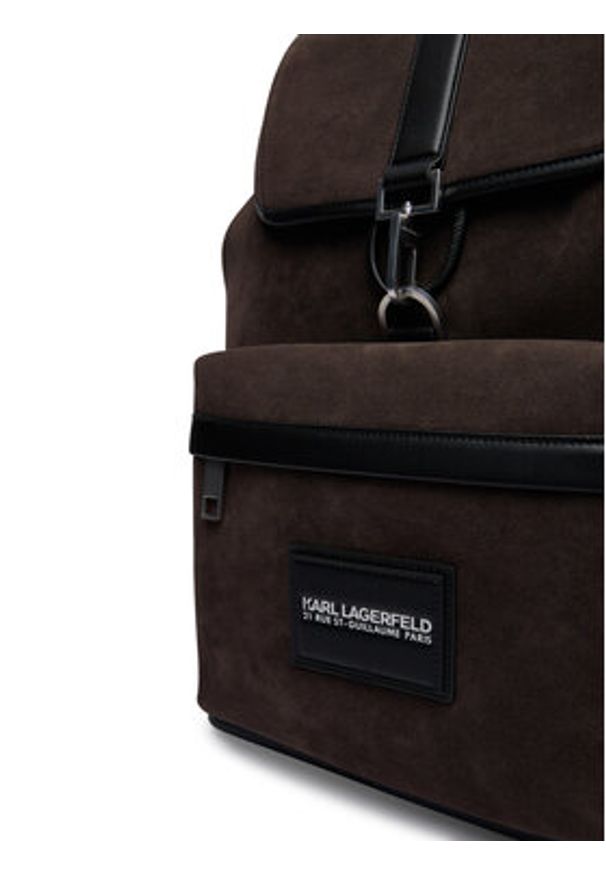 Karl Lagerfeld - KARL LAGERFELD Plecak B2M30194 Brązowy ciemny. Kolor: brązowy. Materiał: skóra