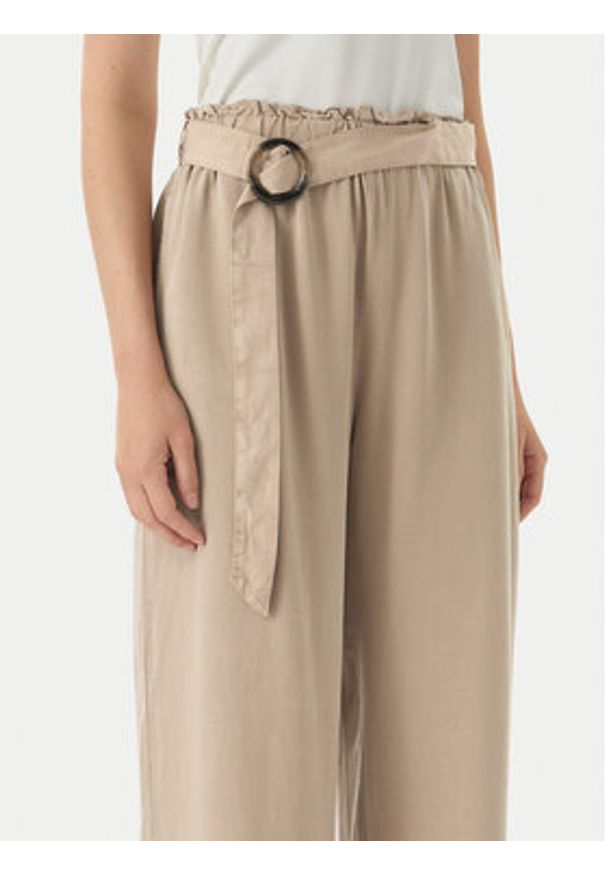 Vero Moda Kuloty Bree 10341670 Brązowy Cropped Fit. Kolor: brązowy. Materiał: lyocell