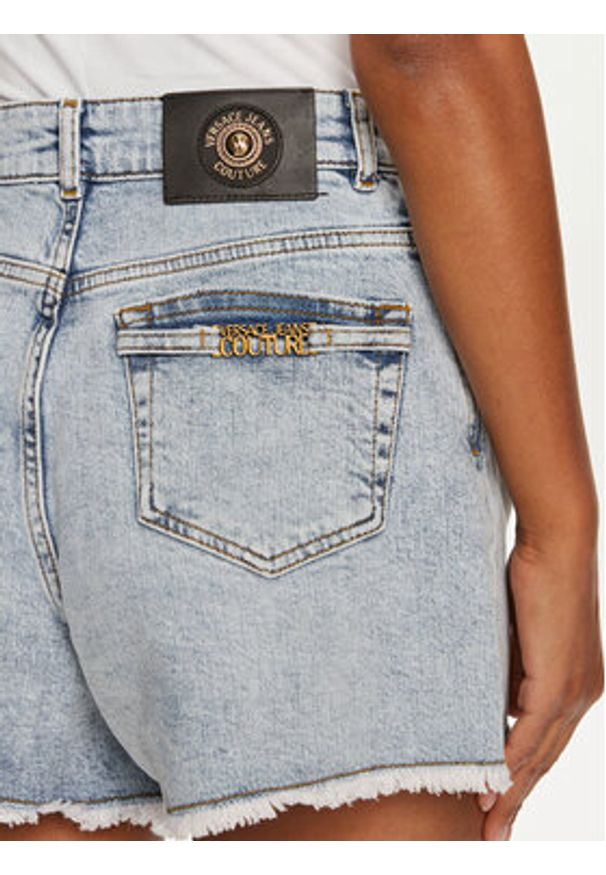 Versace Jeans Couture Szorty jeansowe 76HAD541 Niebieski Skinny Fit. Kolor: niebieski. Materiał: bawełna