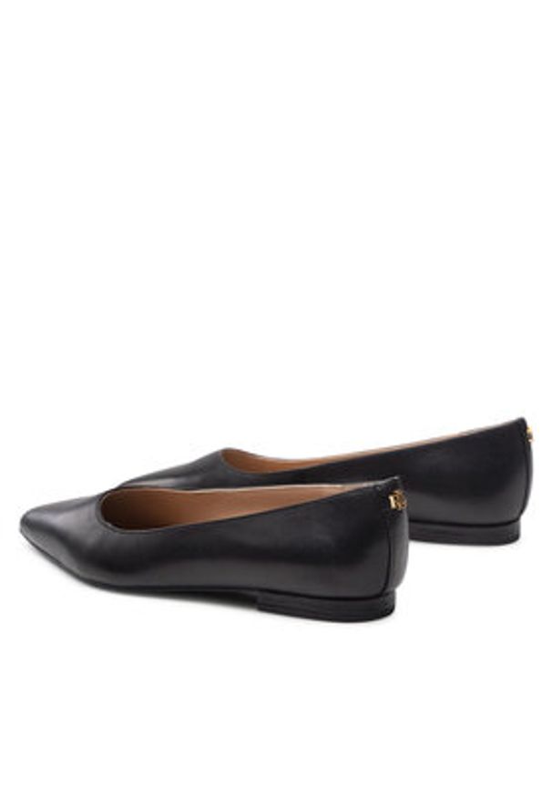 Lauren Ralph Lauren - LAUREN RALPH LAUREN Baleriny Londyn 802862706001 Czarny. Kolor: czarny. Materiał: skóra