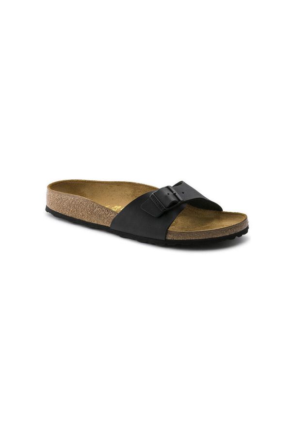 Klapki damskie Birkenstock Madrid BS. Kolor: czarny, wielokolorowy, beżowy. Materiał: syntetyk, materiał
