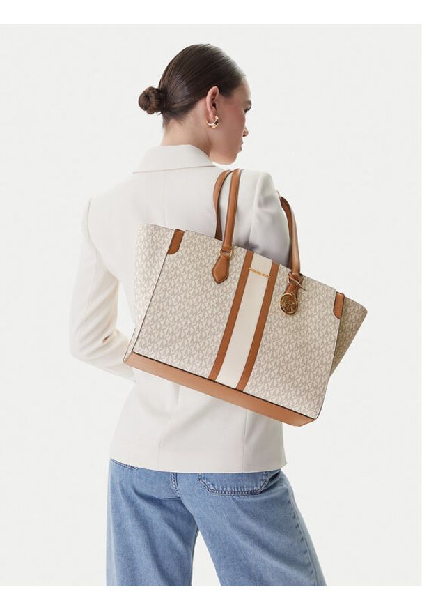 MICHAEL Michael Kors Torebka 30R6GQ6T7B Écru. Kolor: kremowy. Materiał: skórzane