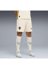 Puma - Męskie szorty RC Lens 25/26 PUMA Alpine Snow Matte Gold White Beige. Kolor: biały, wielokolorowy, beżowy. Materiał: tkanina. Sport: piłka nożna