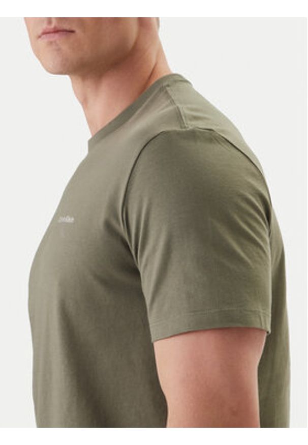 Calvin Klein Jeans T-Shirt LV04RF278G Khaki Regular Fit. Kolor: brązowy. Materiał: bawełna