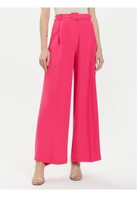Maryley Spodnie materiałowe 24EB509/04FU Różowy Wide Leg. Kolor: różowy. Materiał: syntetyk #1