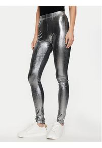 Karen by Simonsen Legginsy Regitze 10105220 Srebrny Slim Fit. Kolor: srebrny. Materiał: syntetyk #1