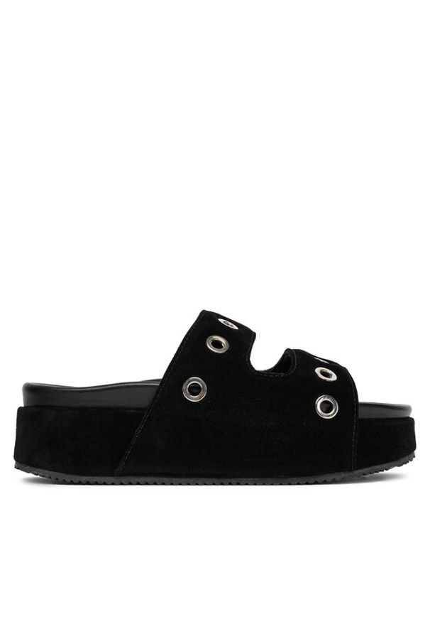 Inuikii Klapki Suede Studs 70103-153 Czarny. Kolor: czarny. Materiał: zamsz, skóra