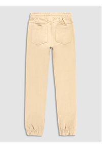 COCCODRILLO - Coccodrillo Spodnie dresowe WC3120103SKK Beżowy Slim Fit. Kolor: beżowy. Materiał: bawełna, dresówka #4